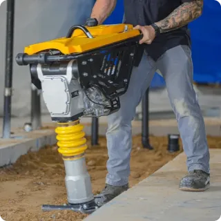 3 HP Honda Vibratory Rammer Tamper with Honda GX100 Engine 3350 lbs/ft W/ Free Vibration Impact Ironclad Gloves