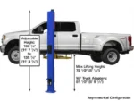 Atlas® Platinum PVL10 ALI Certified Adj Height 2 Post Lift 10,000 lbs w/Ext Kit