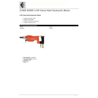Core Bore Drill 6″ – Hydraulic 13 GPM Max – Hand-Held