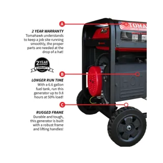 7000 Watt Honda Powered Portable Generator Gas Power Professional Use