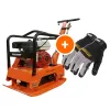 Crown Reversible Plate Compactor – Honda GX160 – 5.5 HP – 5,620 lbs/ft² W/ Free Vibration Impact Ironclad Gloves