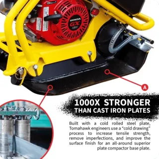 5.5 HP Honda Vibratory Plate Compactor for Asphalt Aggregate Soil Compaction W/ Free Vibration Impact Ironclad Gloves