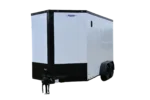 FR255 Freedom 7×14 Enclosed Trailer TA White Blackout 84″