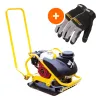 5.5 HP Honda Vibratory Plate Compactor for Asphalt Aggregate Soil Compaction W/ Free Vibration Impact Ironclad Gloves
