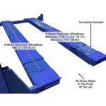 Atlas® Platinum PVL14OF-EXT ALI Certified Open Front 4 Post Alignment Lift 14,000 lbs