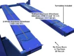 Atlas® Platinum PVL14OF-EXT ALI Certified Open Front 4 Post Alignment Lift 14,000 lbs