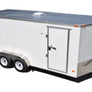 CY218 Cynergy 7×16 Enclosed Trailer TA White