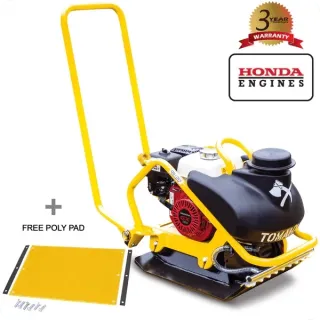 5.5 HP Honda Vibratory Plate Compactor for Asphalt Aggregate Soil Compaction W/ Free Vibration Impact Ironclad Gloves