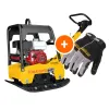 Reversible Plate Compactor – Honda GX200 – 6.5 HP – 7,000 lbs/ft_ W/ Free Vibration Impact Ironclad Gloves