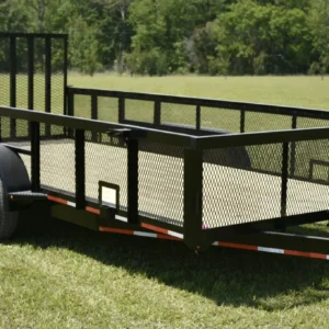 CA150 Caliber 7×16 Utility Trailer HD W/ 2′ Mesh Sides & Standard Gate