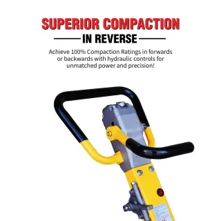 Tomahawk 6.5 HP Honda Reverse Hydraulic Plate Compactor for Soil, Aggregate, Cohesive Compaction W/ Free Vibration Impact Ironclad Gloves