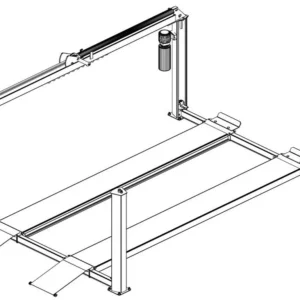 Whip Industries WFP12R-E Extended Length Four Post Car Lift 12,000 lb. Capacity