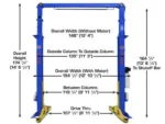 Atlas® Platinum PVL15 ALI Certified 2 Post Lift 15,000 lbs w/Ext Kit