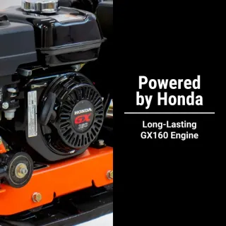 BravePro Forward Plate Compactor | 14 In. | Rubber Mat, Tank, and Wheel Kit | Honda GX160