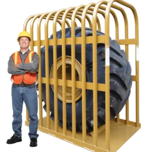 EarthMover Tire Inflation Cage