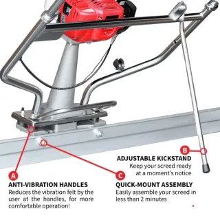 Tomahawk Power Screed – TVSA-H PRO Series Honda Engine – Choose a Blade W/ Free Vibration Impact Ironclad Gloves