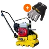5.5 HP Honda Paver Roller Compactor 17×12 for Pavers, Bricks, Stone, Sand Compaction W/ Free Vibration Impact Ironclad Gloves