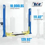 Torin TRJR-245LC TCE 220V 2 Post Floor Plate Lift 10,000 lbs.