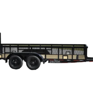 CA148 Caliber 7×16 Utility Trailer HD W/ 2′ Mesh Sides & Tube Gate