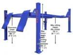 Atlas® Platinum PVL14OF-EXT ALI Certified Open Front 4 Post Alignment Lift 14,000 lbs