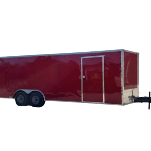 QC234 Quality 8.5×24 Enclosed Trailer TA 10K Red