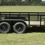 CA150 Caliber 7×16 Utility Trailer HD W/ 2′ Mesh Sides & Standard Gate