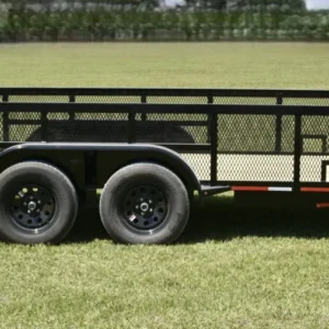 CA150 Caliber 7×16 Utility Trailer HD W/ 2′ Mesh Sides & Standard Gate