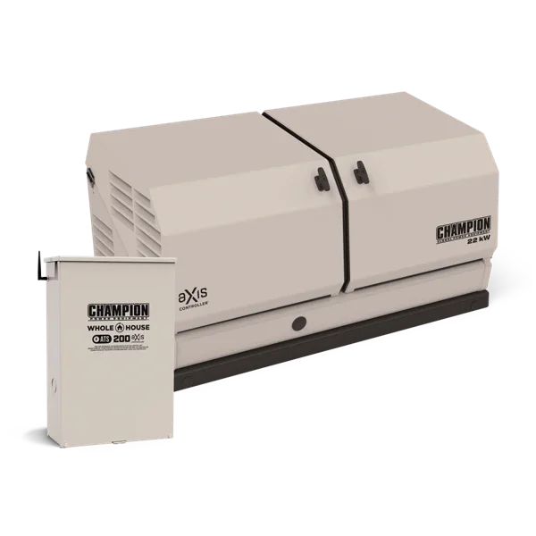 Champion 201222 22kW aXis Generator with 200A SE Transfer Switch Champion 201222 22kW aXis Generator with 200A SE Transfer Switch