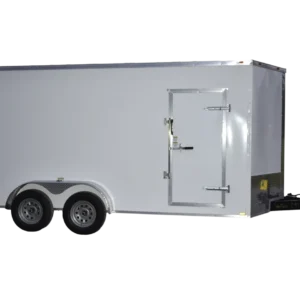 CY237 Cynergy 7×16 Enclosed Trailer TA White 84″