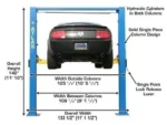Atlas® 9OHSC-SS Symmetric 2 Post Lift 9,000 lbs