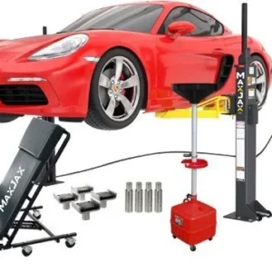 MaxJax® M7K Portable Two Post Garage Lift – Ultimate Package