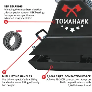 Tomahawk TPC80H W/ Free Vibration Impact Ironclad Gloves