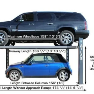Atlas® 408-SL Premium Service/Parking 4 Post Lift 8,000 lbs