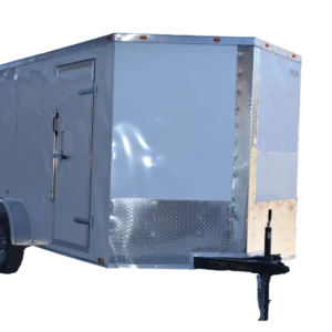 CY214 Cynergy 7×12 Enclosed Trailer TA White