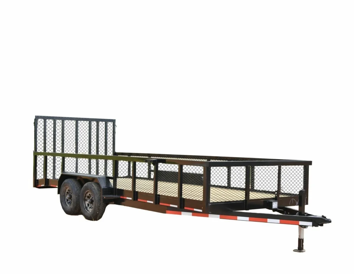 CA145 Caliber 7X20 Utility Trailer 10K W/ 2′ Mesh Sides CA145 Caliber 7X20 Utility Trailer 10K W/ 2′ Mesh Sides