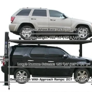 Atlas® Garage Pro 8000 Ext Ex-Tall Service/Parking 4 Post Lift 8,000 lbs