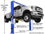 Atlas® Platinum PVL-10 ALI Certified Adj Height 2 Post Lift 10,000 lbs