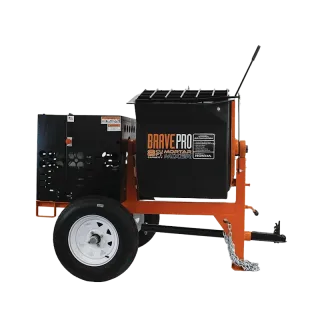 Brave Mortar Mixer | 8 Cu. Ft. Poly Drum | Honda GX239 Gas