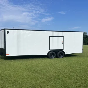 CY701 Cynergy 8.5×24 Enclosed Car Hauler 10K White Blackout