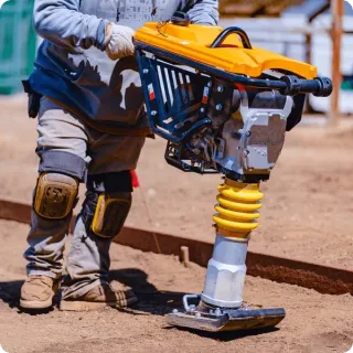 3 HP Honda Vibratory Rammer Tamper with Honda GX100 Engine 3350 lbs/ft W/ Free Vibration Impact Ironclad Gloves