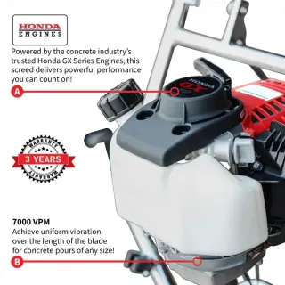 Tomahawk PRO Series Honda Concrete Power Screed Three Magnesium Blade Bundle (Choose 3 Boards) W/ Free Vibration Impact Ironclad Gloves