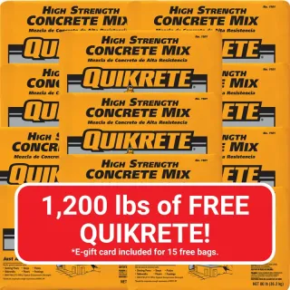 MudMixer Evolution 3225 Continuous Concrete Mixer – 4th of July Bundle | FREE Hopper, FREE Gloves & FREE 1,200 lbs Quikrete