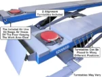 Atlas® 12AWFSL Commercial Grade Alignment Scissor Lift 12,000 lbs w/Wheels-Free System