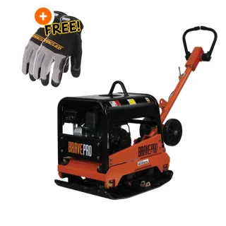 BravePro Reversible Plate Compactor | 20 In. | Wheel Kit | Honda GX200