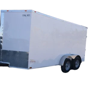 CY215 Cynergy 7×14 Enclosed Trailer TA White