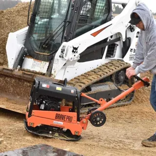 BravePro Reversible Plate Compactor | 20 In. | Wheel Kit | Honda GX200