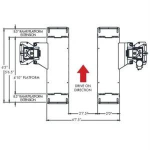 Challenger CL10A-XP9 Series ALI Adjustable 9K 2 Post Lift w/Drive-on Express Pad