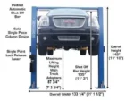 Atlas® 9OHSC-SS Symmetric 2 Post Lift 9,000 lbs