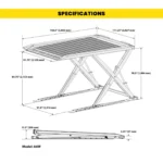 BendPak Autostacker™ A6W Ex-Wide Scissors Parking Lift Platform 6,000 lb w/Power Unit Console