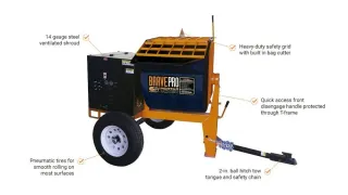 Brave Mortar Mixer | 6 Cu. Ft. Poly Drum | Honda GX239 Gas